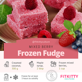 Mixed Berry Frozen Fudge Recipe | Healthy Dessert Guide - Fitkitty Culture