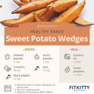 Yummy Healthy Baked Sweet Potato Wedges