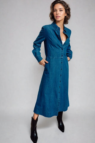 The Sunday Stroll Denim Shirt Dress - Fitkitty Culture Athleisure Wear, Yoga Wear &  Women's Clothing