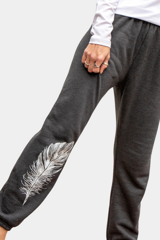 White Feather Old School Sweatpants, Clothing, Fitkitty Culture Athleisure Wear, Yoga Wear & Leggings, Fitkitty Culture Athleisure Wear, Yoga Wear &  Women's Clothing