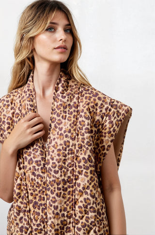 Wild Luxe Quilted Leopard Vest - Fitkitty Culture Athleisure Wear, Yoga Wear &  Women's Clothing