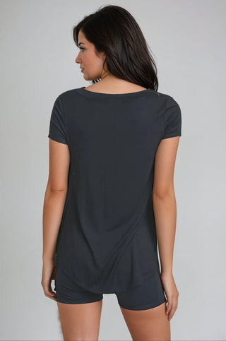 Deep V-Neck Pocket Tee, Clothing, Fitkitty Culture Athleisure Wear, Yoga Wear & Leggings, Fitkitty Culture Athleisure Wear, Yoga Wear &  Women's Clothing