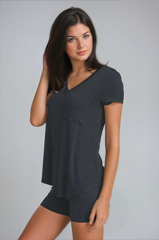 Deep V-Neck Pocket Tee, Clothing, Fitkitty Culture Athleisure Wear, Yoga Wear & Leggings, Fitkitty Culture Athleisure Wear, Yoga Wear & Leggings