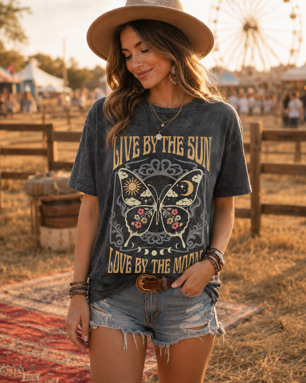 Live By The Sun Love By The Moon Graphic Tee | Boho