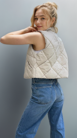 Vegan Leather Puffer Vest, Vest, Fitkitty Culture, Fitkitty Culture