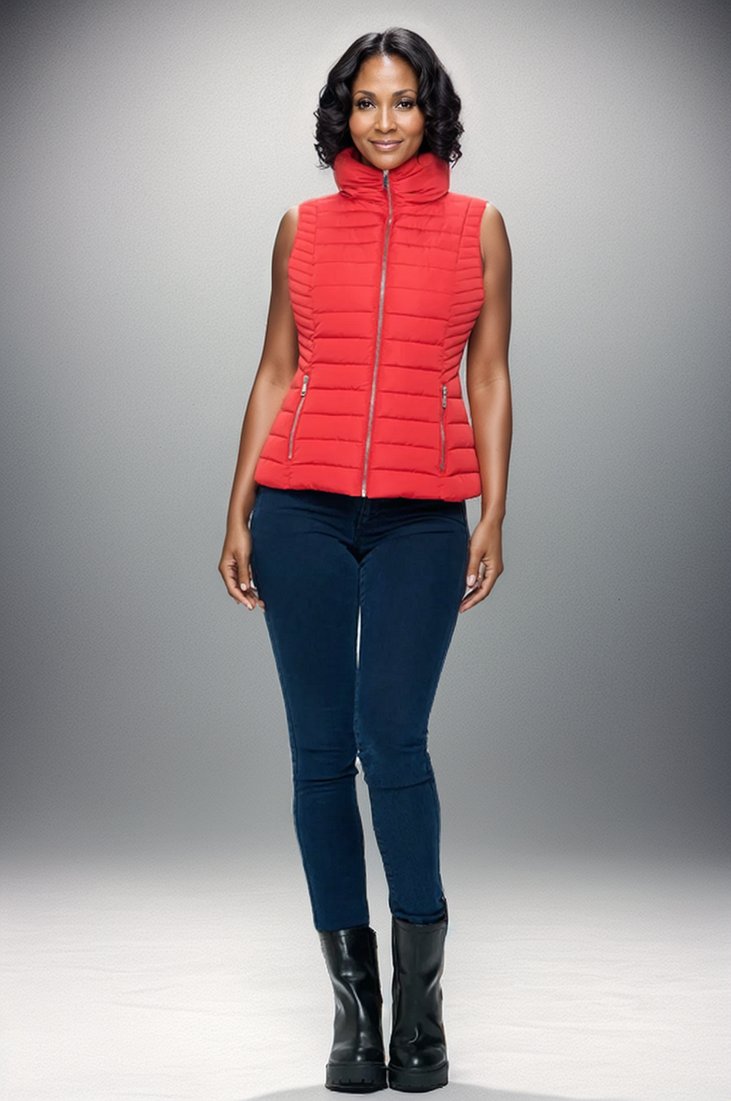 Ladies red puffer sales vest