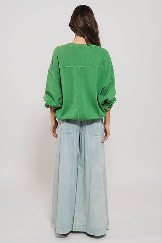 Vintage Comfort Oversized Crewneck Sweatshirt (Organic Cotton) - Fitkitty Culture Athleisure Wear, Yoga Wear &  Women's Clothing