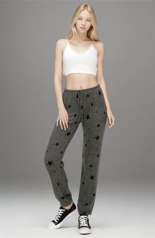 Star Print Brushed Fabric Sweatpants, Hoodie, Fitkitty Culture, Fitkitty Culture