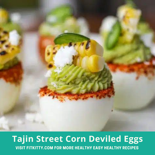 Tajin Street Corn Deviled Eggs