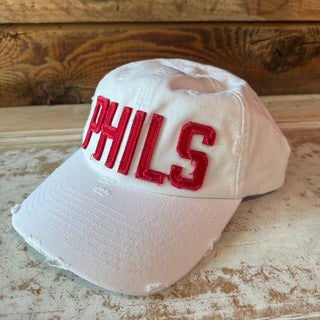White Embroidered Phillies “Phils” Cap