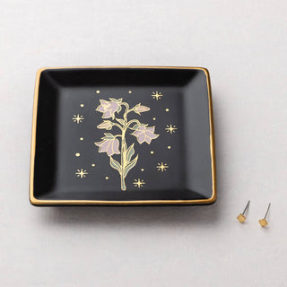 Jewelry Dish & Stud Earring Set - Flower/Black - Fitkitty Culture Athleisure Wear, Yoga Wear &  Women's Clothing