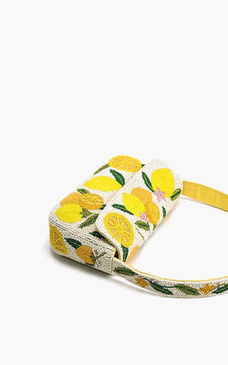 Lemon Drop Hand-Beaded Shoulder Bag – A Burst of Artisan Elegance