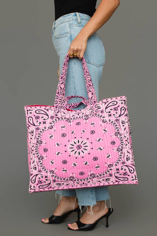 Pink Bandana Weekend Tote – alternate product view 4