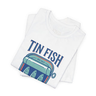 Tin Fish Summer Tee | Retro Coastal, Hand-Drawn Beach Graphic