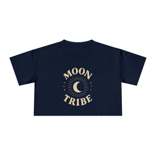Moon Tribe Crop Tee — Celestial Women's Graphic Shirt