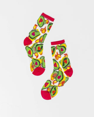 Sock Candy Avocado Lover Sheer Crew Sock