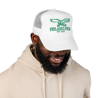 Philadelphia Eagle Trucker Hat - Vintage Green Foam Cap (Est. 1933)