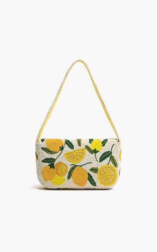 Lemon Drop Hand-Beaded Shoulder Bag – A Burst of Artisan Elegance