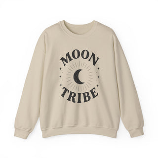 Moon Tribe Crewneck Sweatshirt Gray and Natural Sand