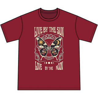 Live by the Sun, Love by the Moon Butterfly T-Shirt, view 6 | Fitkitty Culture®
