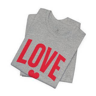 LOVE Heart Graphic Tee – Valentine’s Day Red Love T-Shirt