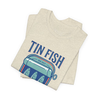 Tin Fish Summer Tee | Retro Coastal, Hand-Drawn Beach Graphic