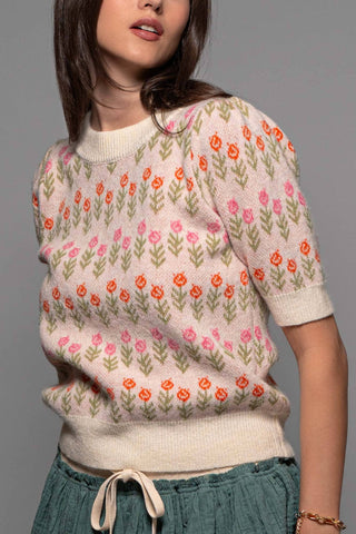 Retro Bloom Knit Sweater