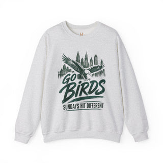 GO BIRDS — Sundays Hit Different Crewneck Sweatshirt
