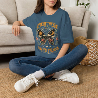 Live By The Sun Love By The Moon Butterfly T-Shirt
