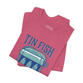 Tin Fish Summer Tee | Retro Coastal, Hand-Drawn Beach Graphic
