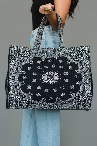 Black Bandana Weekend Tote – alternate product view 2