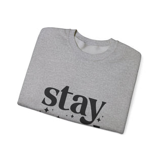 Stay Wild Crewneck Sweatshirt — Minimal Monochrome Graphic Pullover - Fitkitty Culture Athleisure Wear, Yoga Wear &  Women's Clothing