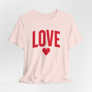 Love Heart Tee — Bold Red 'LOVE' Graphic T-Shirt - Fitkitty Culture Athleisure Wear, Yoga Wear &  Women's Clothing