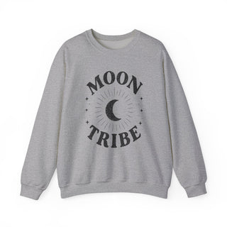 Moon Tribe Crewneck Sweatshirt Gray and Natural Sand