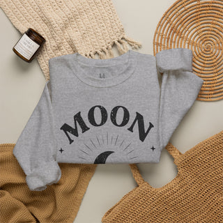 Moon Tribe Crewneck Sweatshirt – Crescent Moon Graphic Cozy Pullover