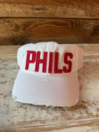 White Embroidered Phillies “Phils” Cap