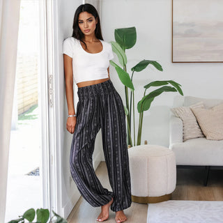 Akha Tribal Print Harem Pants with Pockets