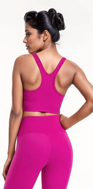 V Neck Brushed Fabric Scrunch Front Yoga Bras, Sports Bra, Fitkitty Culture, Fitkitty Culture