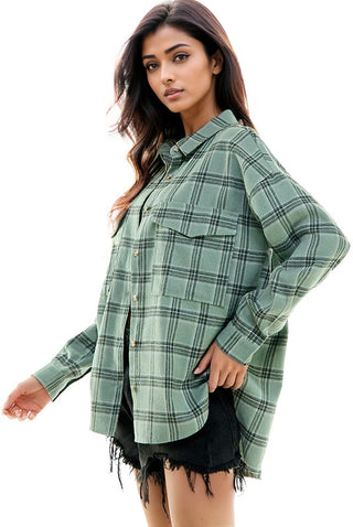 Plaid Serenity Shirt by FitKitty Culture™, Shirt, Fitkitty Culture Athleisure Wear, Yoga Wear & Leggings, Fitkitty Culture Athleisure Wear, Yoga Wear & Leggings