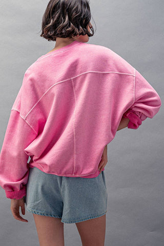 Organic Cotton Crew Neck Comfort Washed Sweatshirt