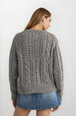 USA Flag Cable Knit Sweater