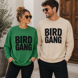 Bird Gang Crewneck Sweatshirt — Bold Graphic Pullover for Bird Lovers