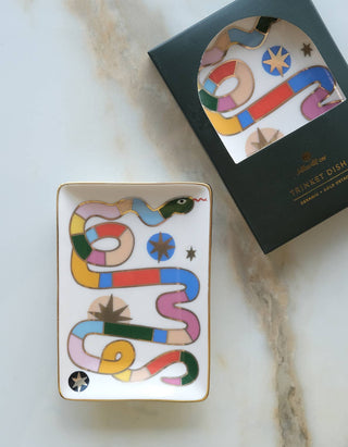 Porcelain Trinket Dish | Rainbow Snake - Fitkitty Culture Athleisure Wear, Yoga Wear &  Women's Clothing