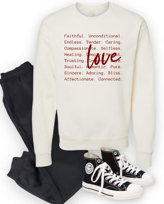 Love Words Graphic CrewNeck Sweatshirt