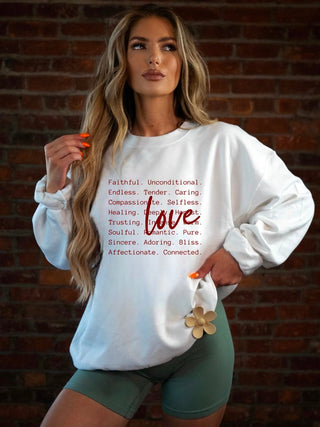 Love Words Graphic CrewNeck Sweatshirt