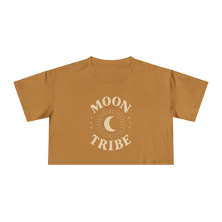 Moon Tribe Crop Tee — Celestial Women's Graphic Shirt