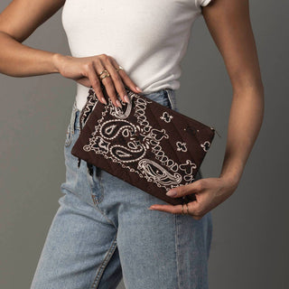 Brown Bandana Knot Clutch – featured product view