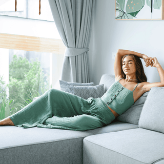 Sage Wide Leg Cotton Pants, view 4 | Fitkitty Culture®
