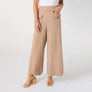 Elin Linen Crop Pant with Button Pocket - Fitkitty Culture Athleisure Wear, Yoga Wear &  Women's Clothing