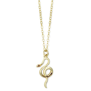 Gold Crystal Looping Snake Necklace - Fitkitty Culture Athleisure Wear, Yoga Wear &  Women's Clothing
